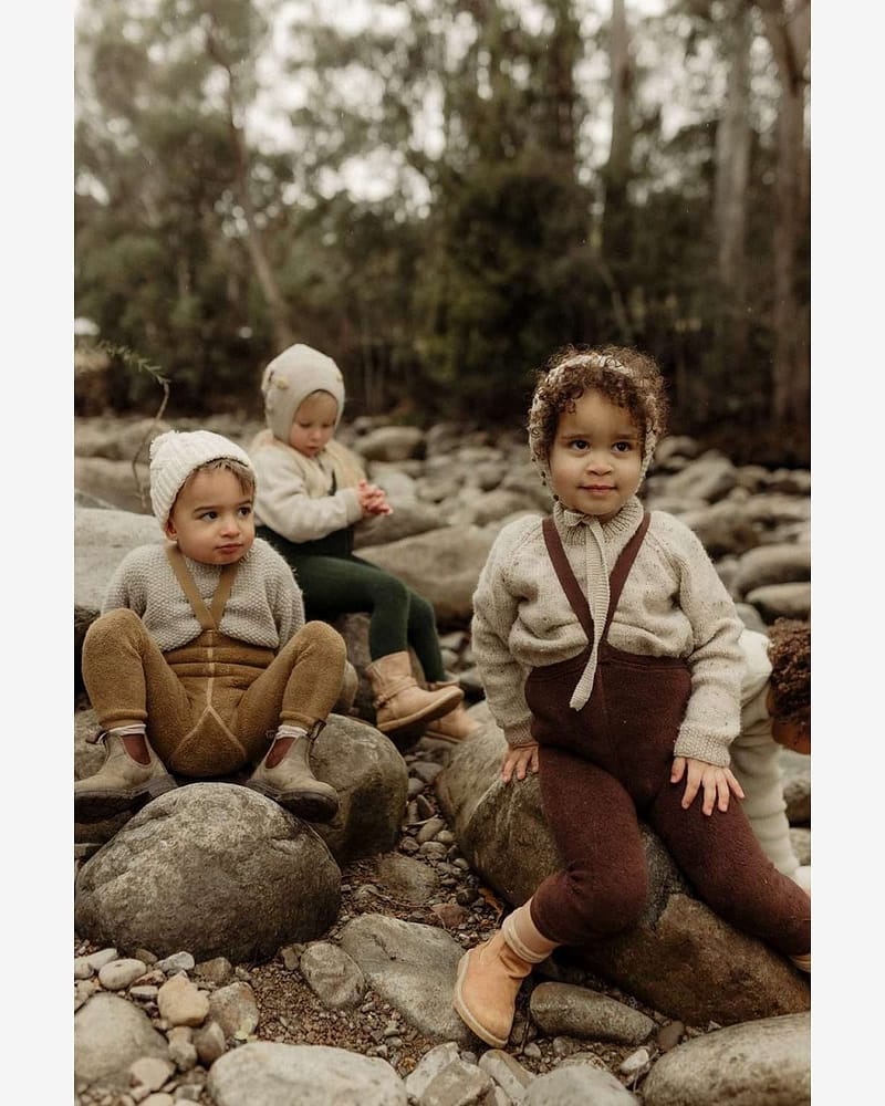 Strømpebukse Teddy u/ føtter m/ seler - Warmy Footless Tights