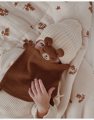 Koseklut Bamse - Håndstrikket Alpakkaull | Knitted Cuddle Cloth