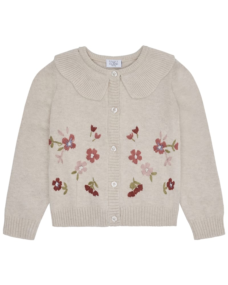 Cardigan - Øko Bomull | 12376 HCCamilia flower emb