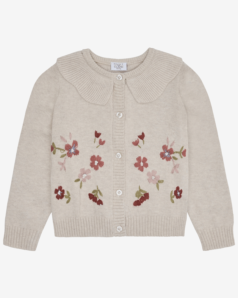 Cardigan - Øko Bomull | 12376 HCCamilia flower emb