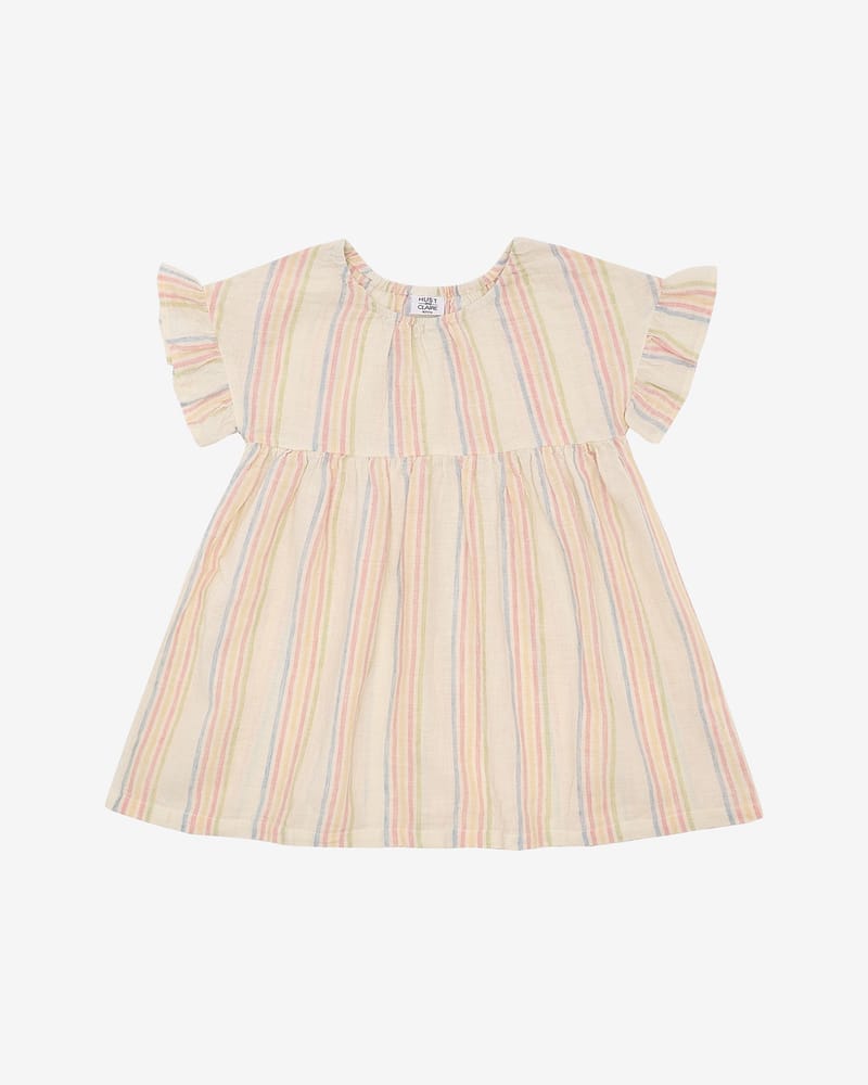 Kjole Barn m/ Volanger - 73% Bomull, 27% Linen | HCKaroline Hello