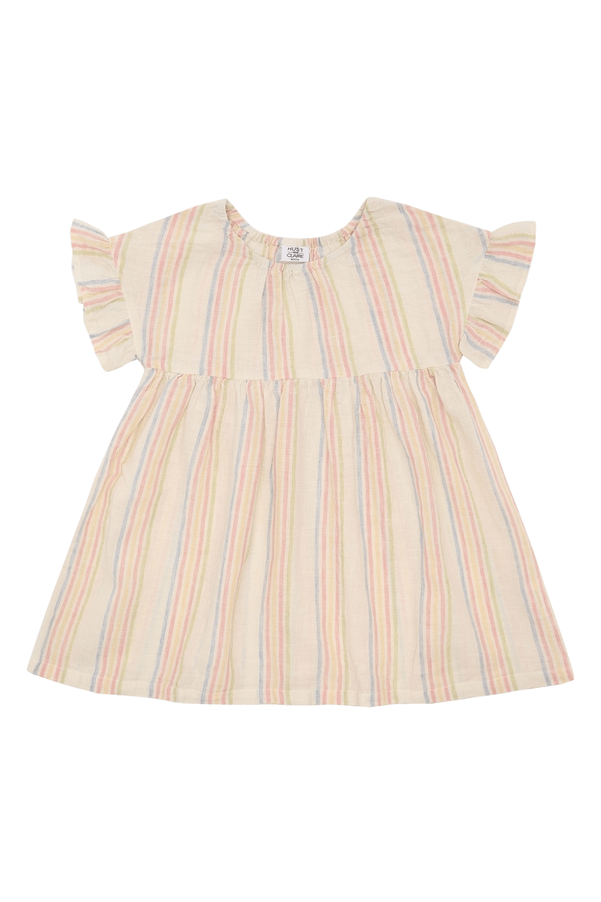 Kjole Barn m/ Volanger – 73% Bomull, 27% Linen | HCKaroline Hello, Whisper