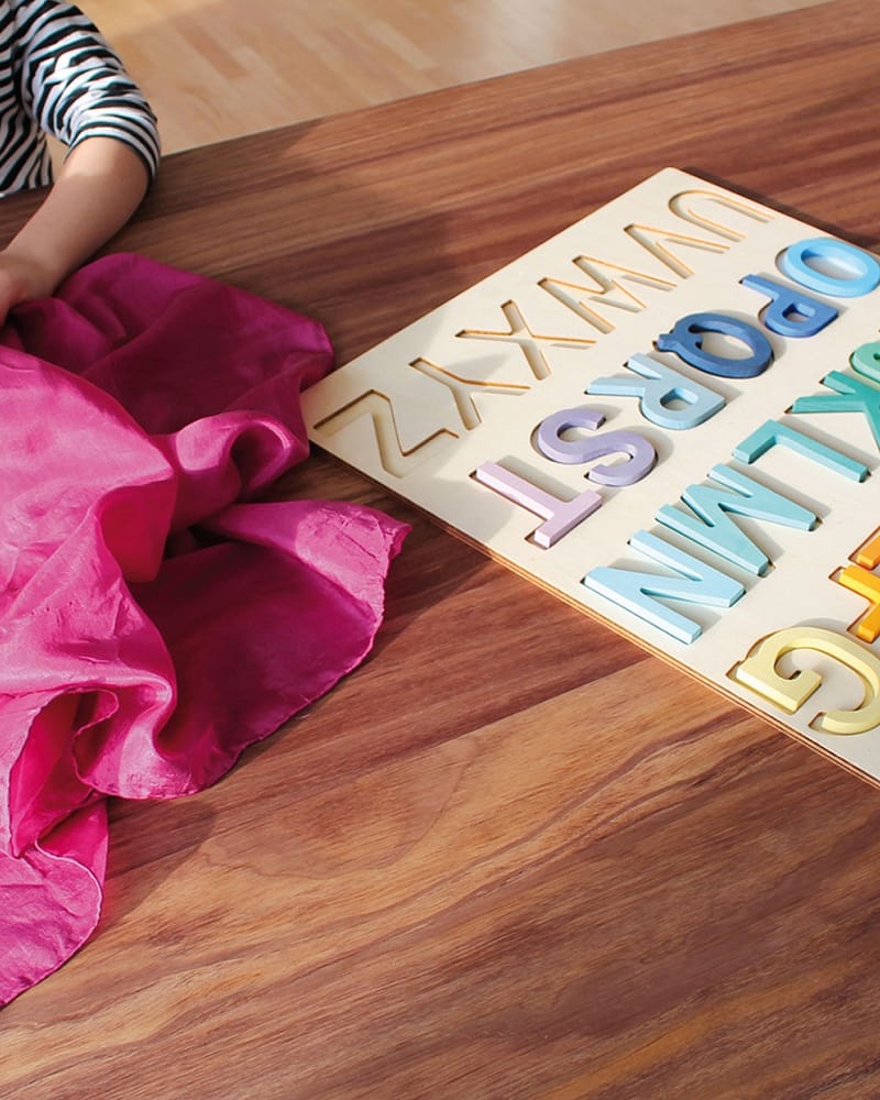 Puslespill Alfabet - Treklosser og Brett 44x44 cm | ABC game
