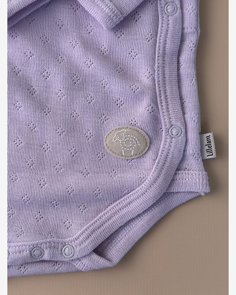 Omslagsbody Ull - 100% Merino, Pointelle | Ullbody Mini