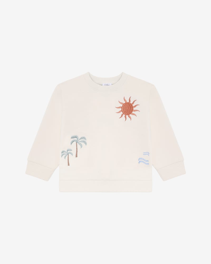 Genser m/ Sommer Print Barn - 95% Bomull, 5% Elastan | HCSejer Palms