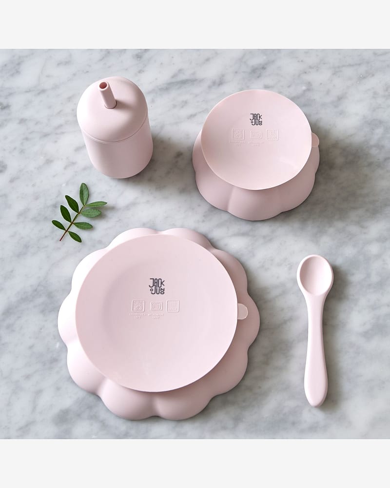 Spisesett Baby 4pk - 100% Silikon | Little Poppy Dining Set