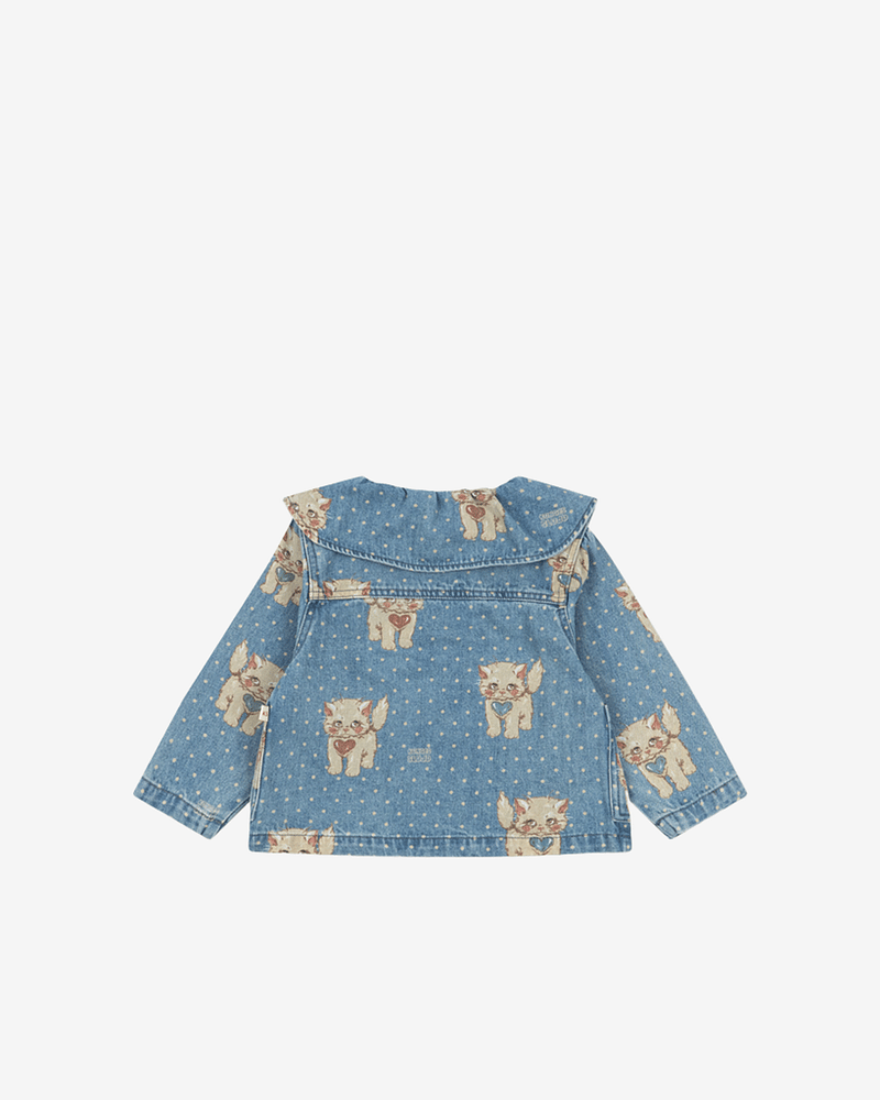 Denim Jakke M/ Print - Øko Bomull | Magot Collar Jacket GOTS