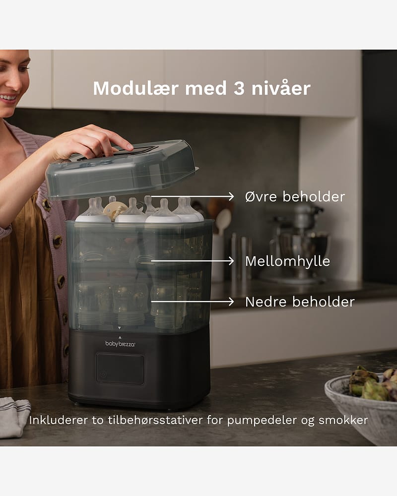 Baby Brezza SuperQuick Sterilizer Dryer | Sterilisator med Tørk på 10 min