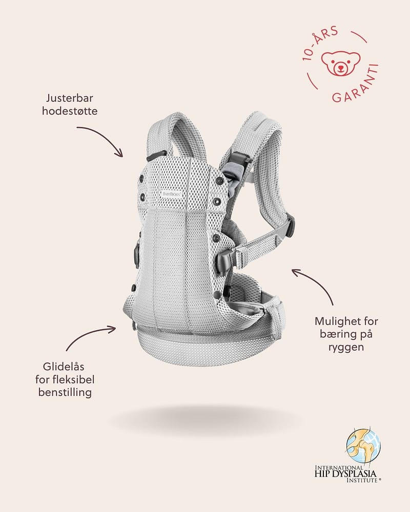Bæresele Harmony - Front & Rygg - Ekstra Ryggstøtte - Baby Carrier 0-3år