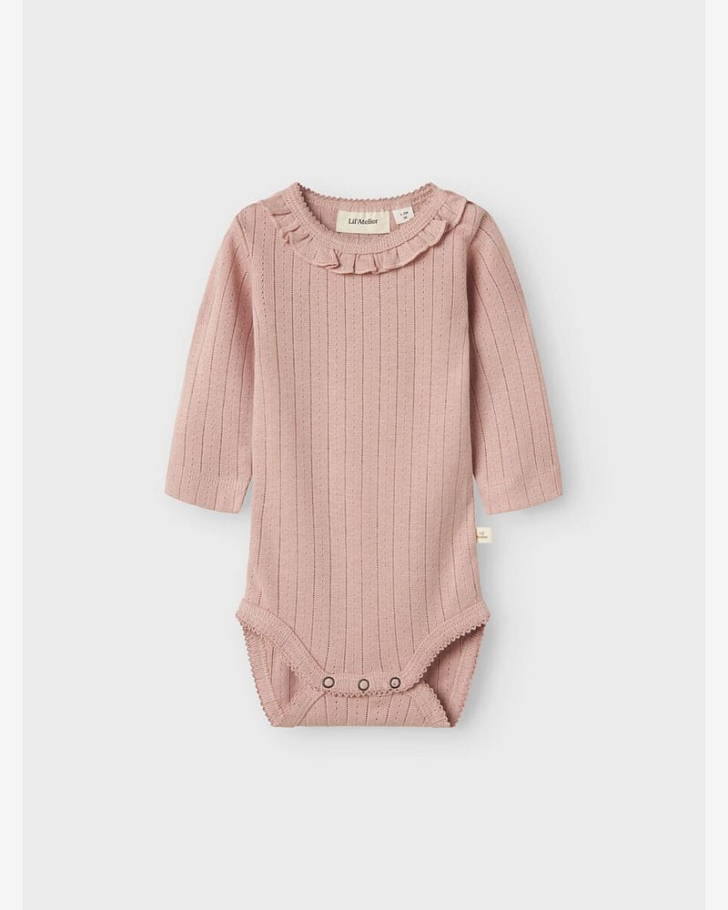 Body Langermet M/ Volangerkrage - Pointelle, Øko TENCEL | Rachel Nis