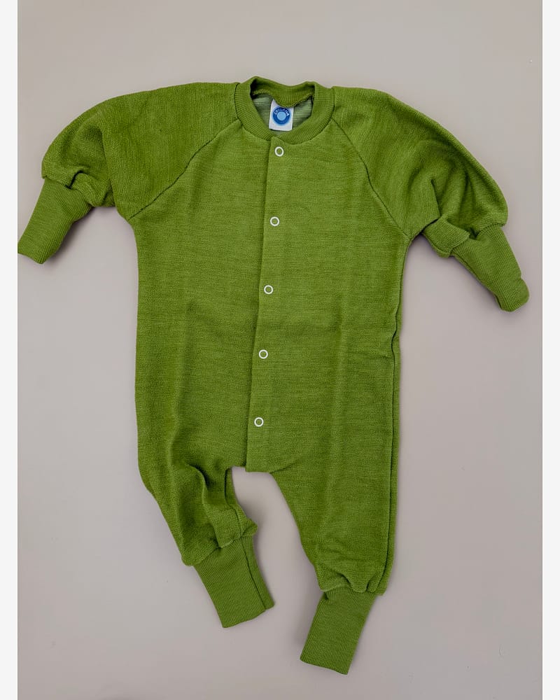 Pysjamas uten Føtter i ullfrotte - ubehandlet ull