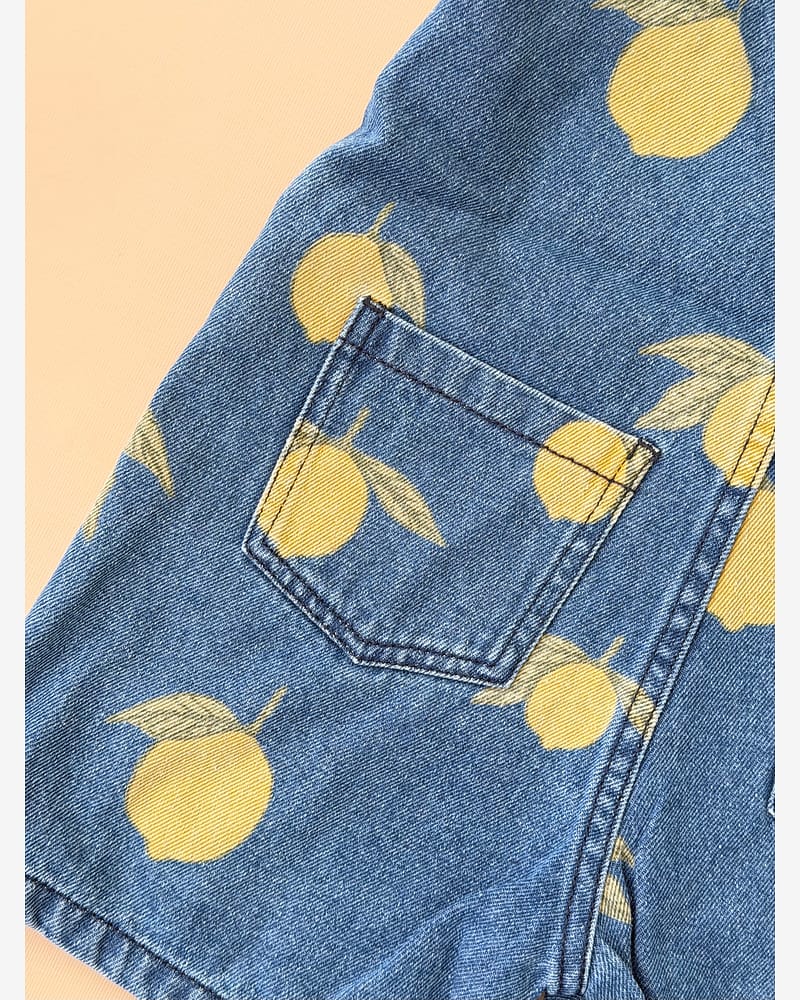 Seleshorts Barn – Denim, 100% Øko Bomull | Magot Overalls GOTS
