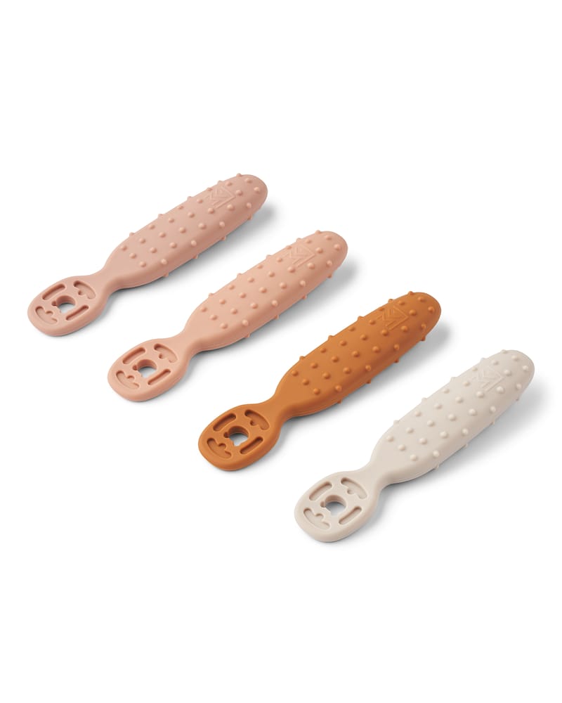 Babyskje "Lær å Spise Selv" 4pk - Silikon | Caelia Baby Learning Spoon