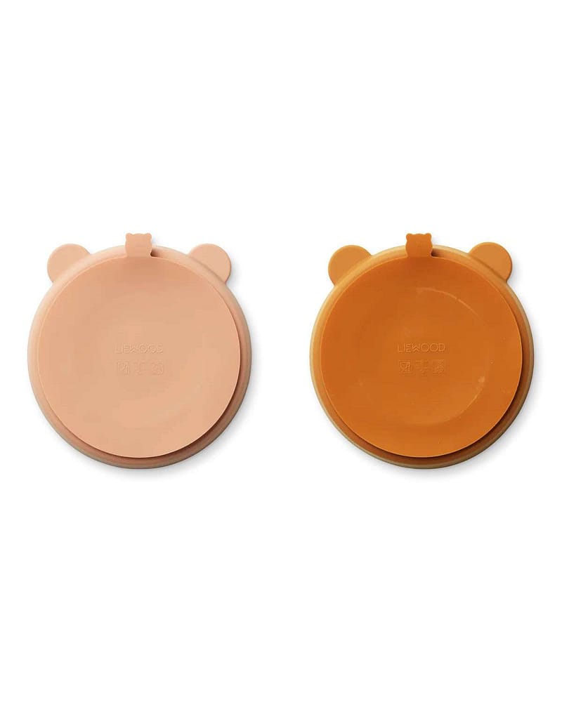 2pk Tallerken med flere rom & Sugekopp - Silikon | Stacy