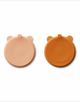 2pk Tallerken med flere rom & Sugekopp - Silikon | Stacy