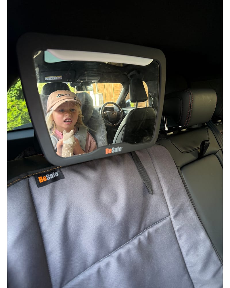 BeSafe Bilspeil Baby Mirror XL ² - m/ Fjernkontrollstyrt LED lys