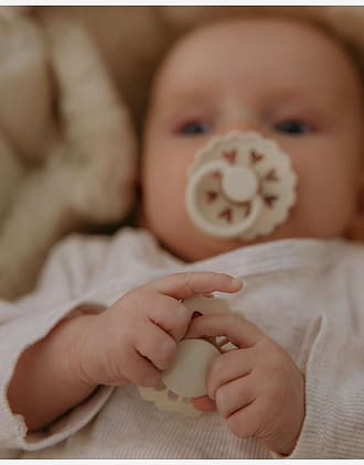 FRIGG smokker Try it Collection 4pk | ​​Baby's First Pacifier | 0-6 mnd, Floral Heart