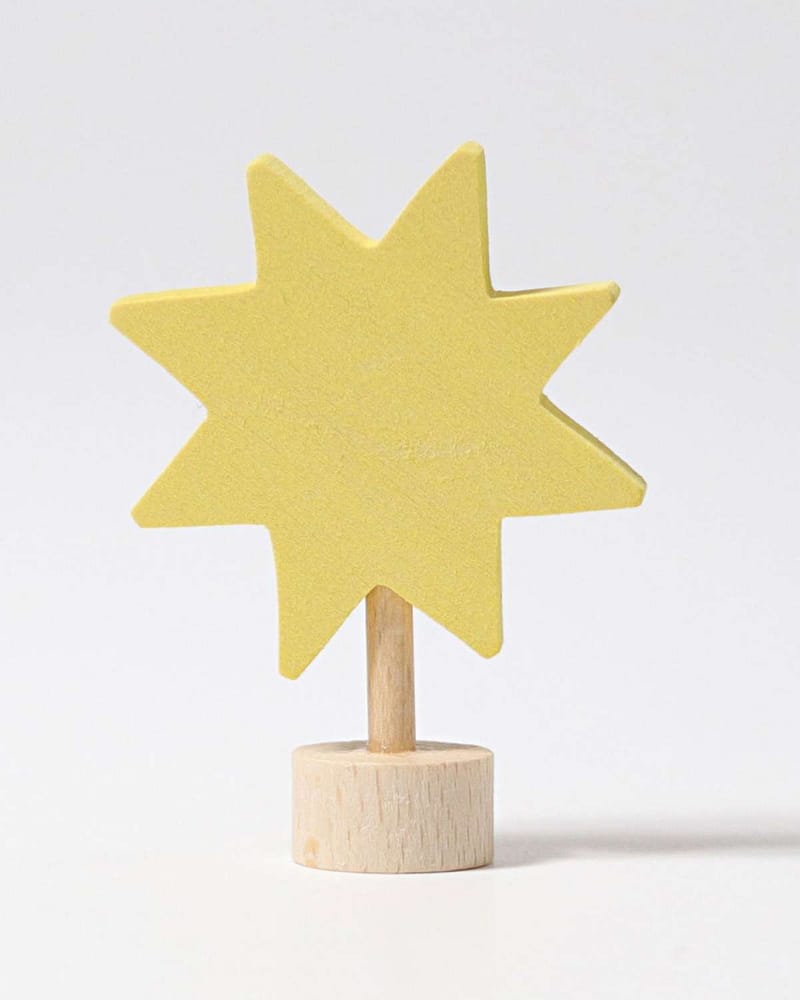 Stjerne til Bursdagsring - Adventsstake / Juledekorasjon | Figur Grimms Lysestake