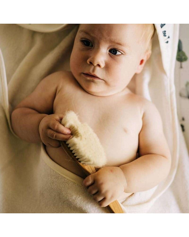 Babybørste i Bøk med Geitehår