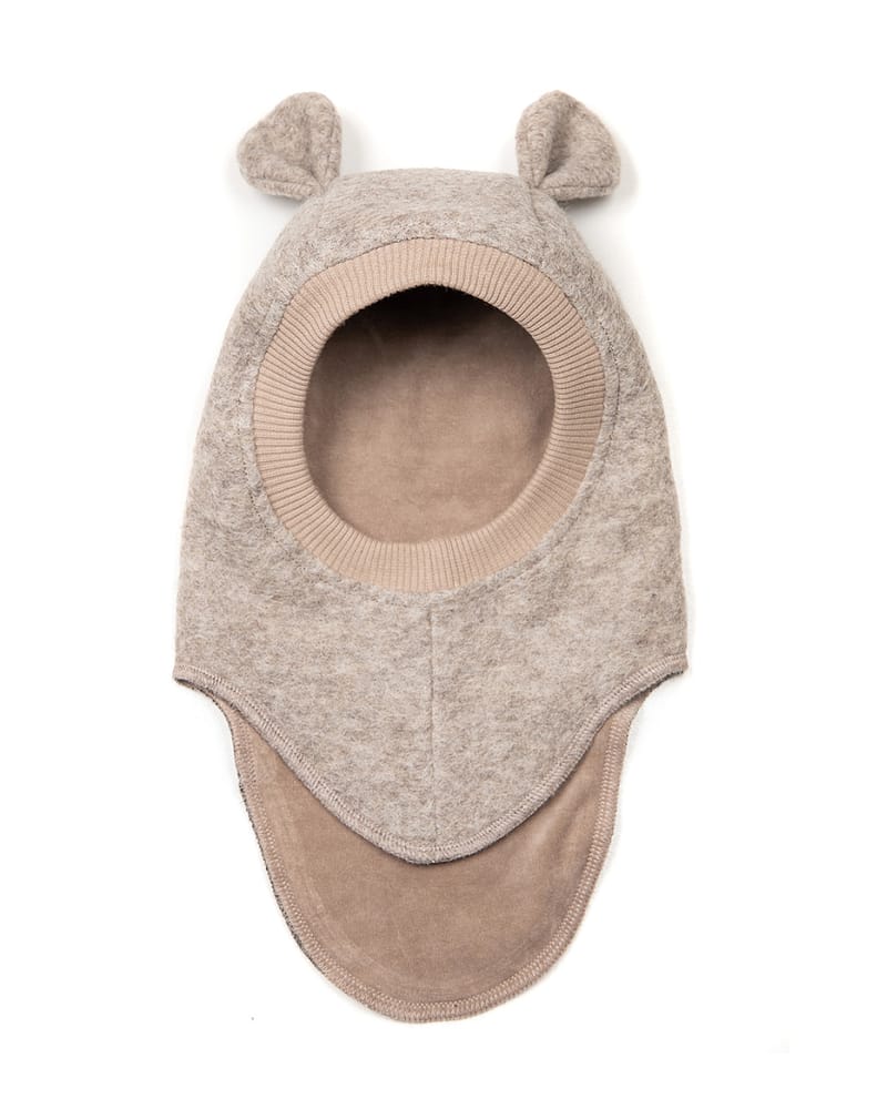 Balaclava Ull 2-lags - Bamseører, Børstet Ullfleece | Ears Wool