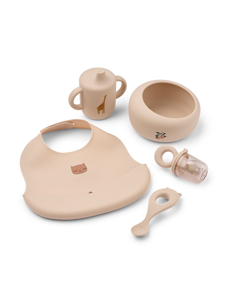 Spisesett Baby 5pk - Barneservise Gavepakke Mileah