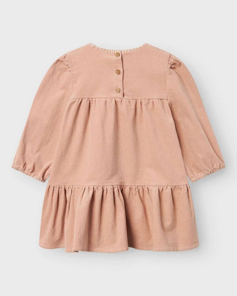 Kjole Barn M/ Volanger - Øko Cordfløyel | Revelle LS Cord Dress