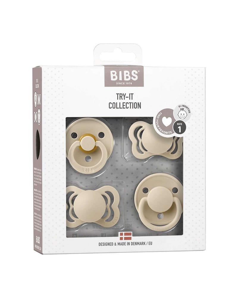 BIBS Try-it-Collection - Smokkepakke 4stk, Naturgummi | 0-6 mnd