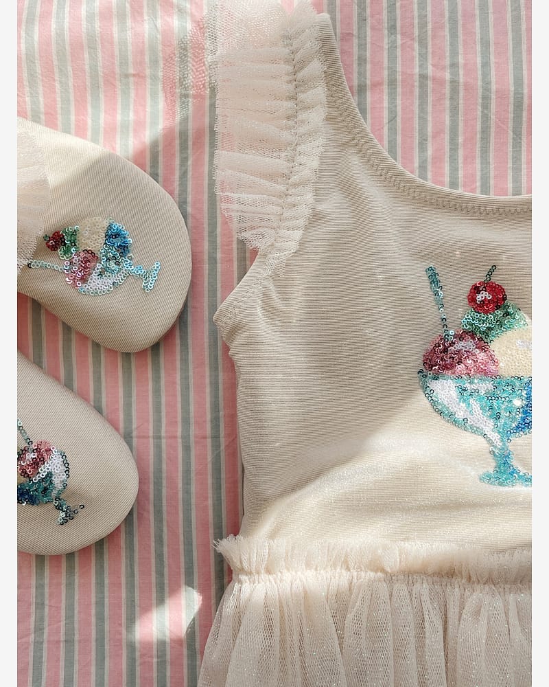 Badedrakt med Skjørt og Glitter - Badetøy | Amandine Swimsuit