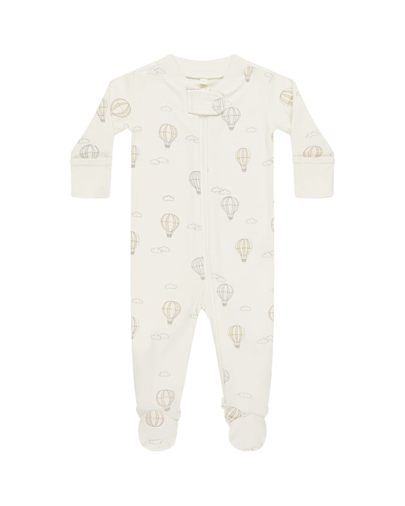 Pysj m/Føtter & to-veis Glidelås - Øko Bomull | Zip Longsleeve Sleeper Fottie