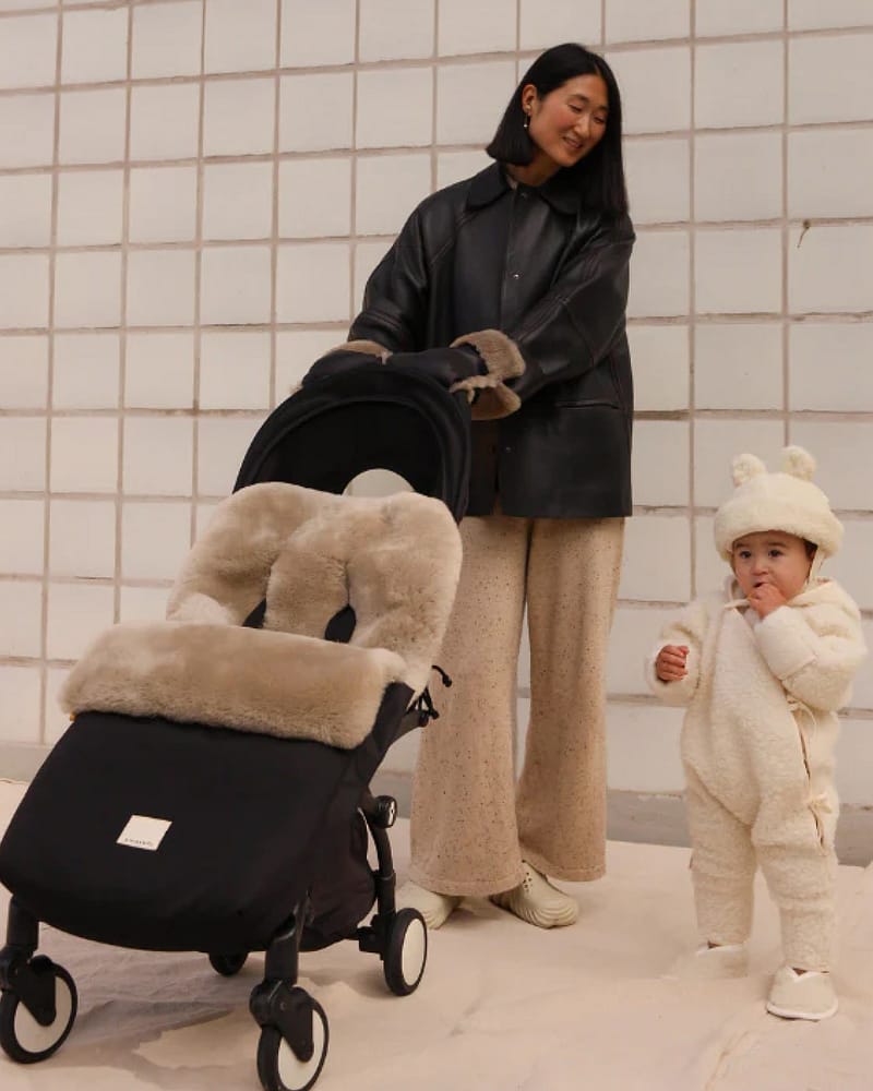 Vognpose m/ Lammeskinn - Universal Fit - Varm Vinterpose, 0-4år | Puffmuff