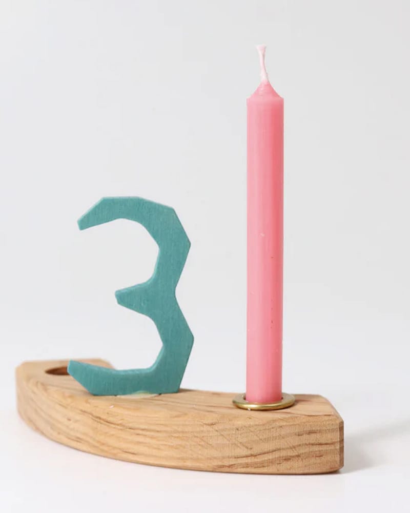 Lys til Bursdagsring - 12pk - 10% Naturlig Bivoks | Grimms Lysestake