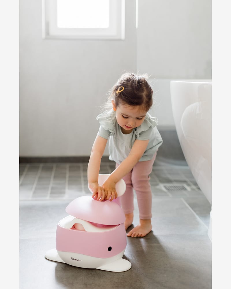 Pottestol Hval m/ Høy Ryggstøtte - Sklisikker og Enkel å Rengjøre