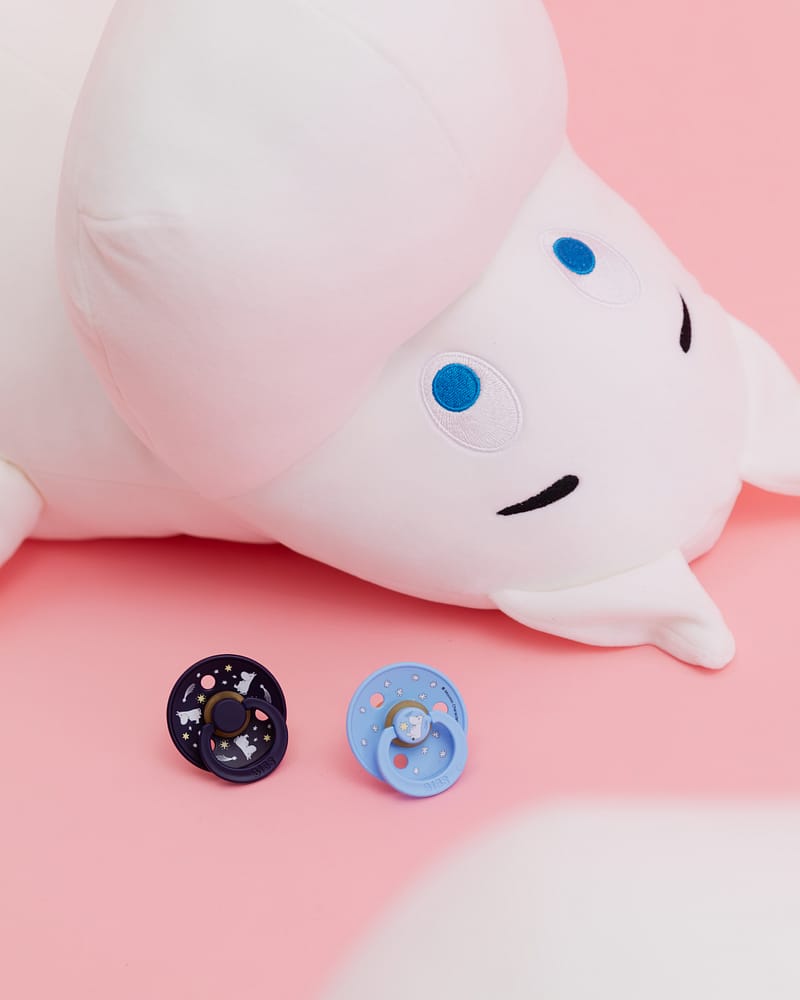BIBS x Moomin Smokk Colour 2pk - Rund, Naturgummi