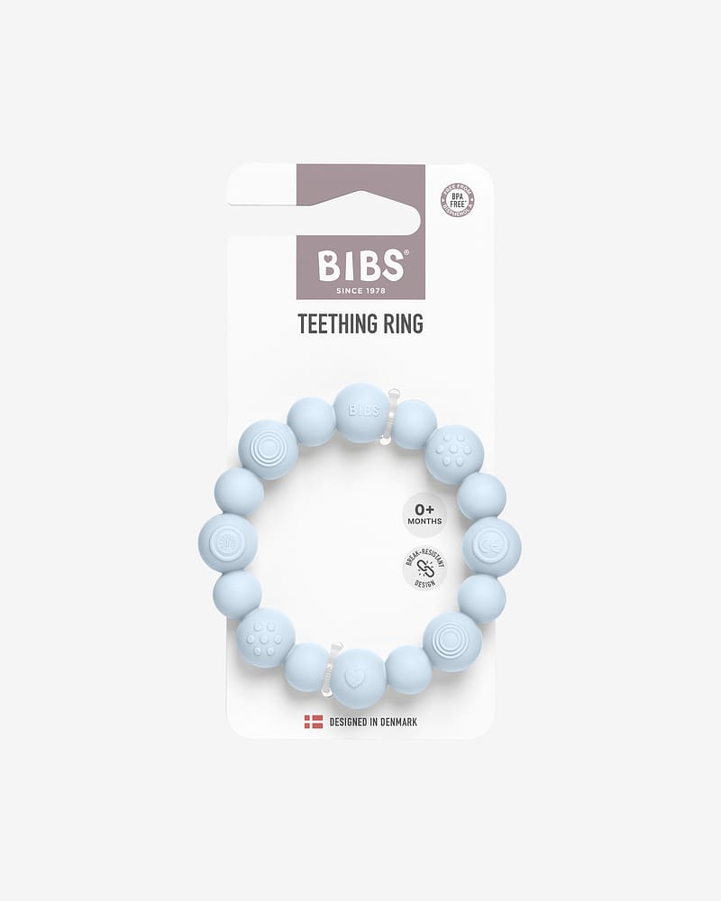 Biteleke i Silikon - Ergonomisk, antigli grep | Teething Ring Beaded