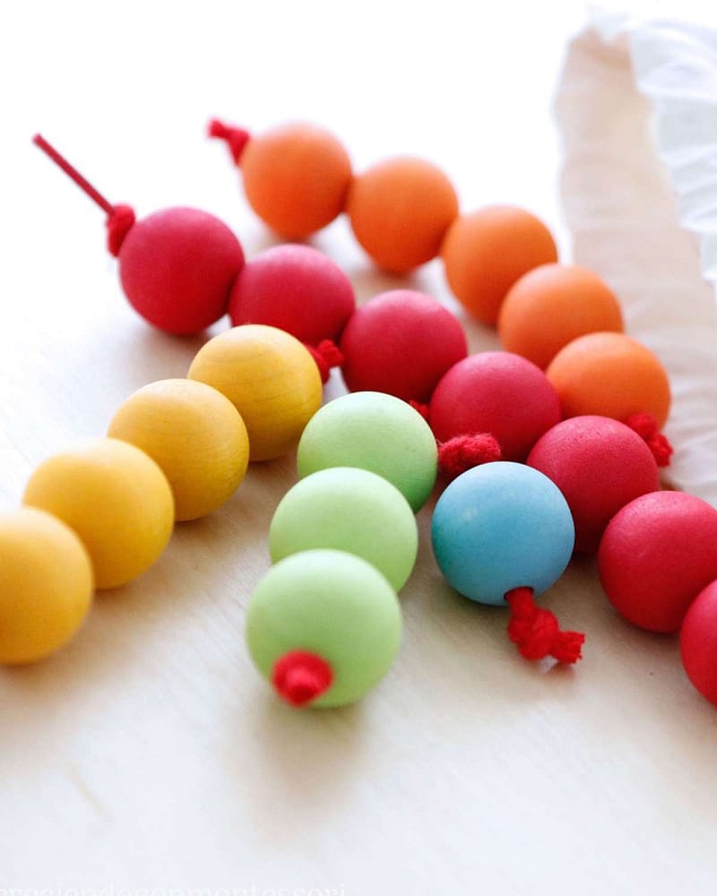 Leke-perler - Lære å telle leke + Lekesmykker | Montessori Leker