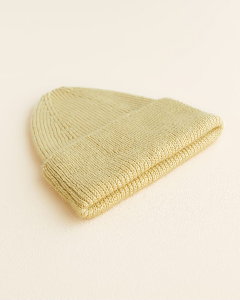 Ull Beanie barn - 100% Merino, Ubehandlet - Rib Lue Fonzie