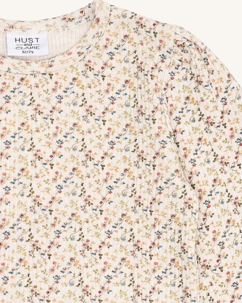 Bluse Barn M/ Volangerkrage - Øko Bomull | Alma Little roses