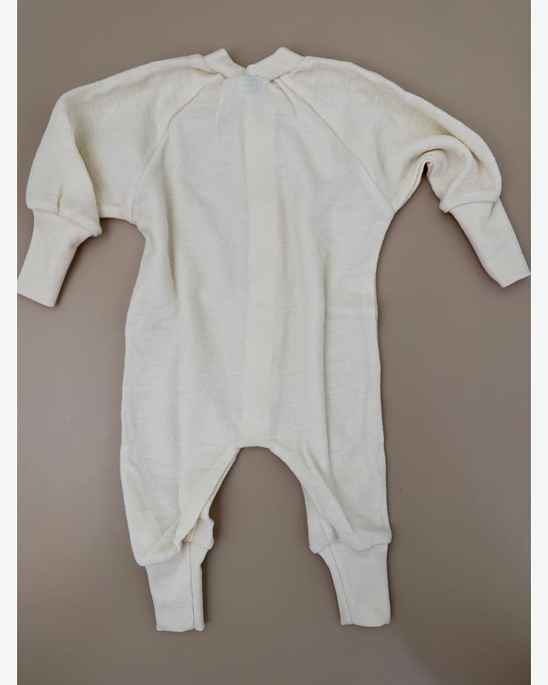 Pysjamas uten Føtter i ullfrotte - ubehandlet ull