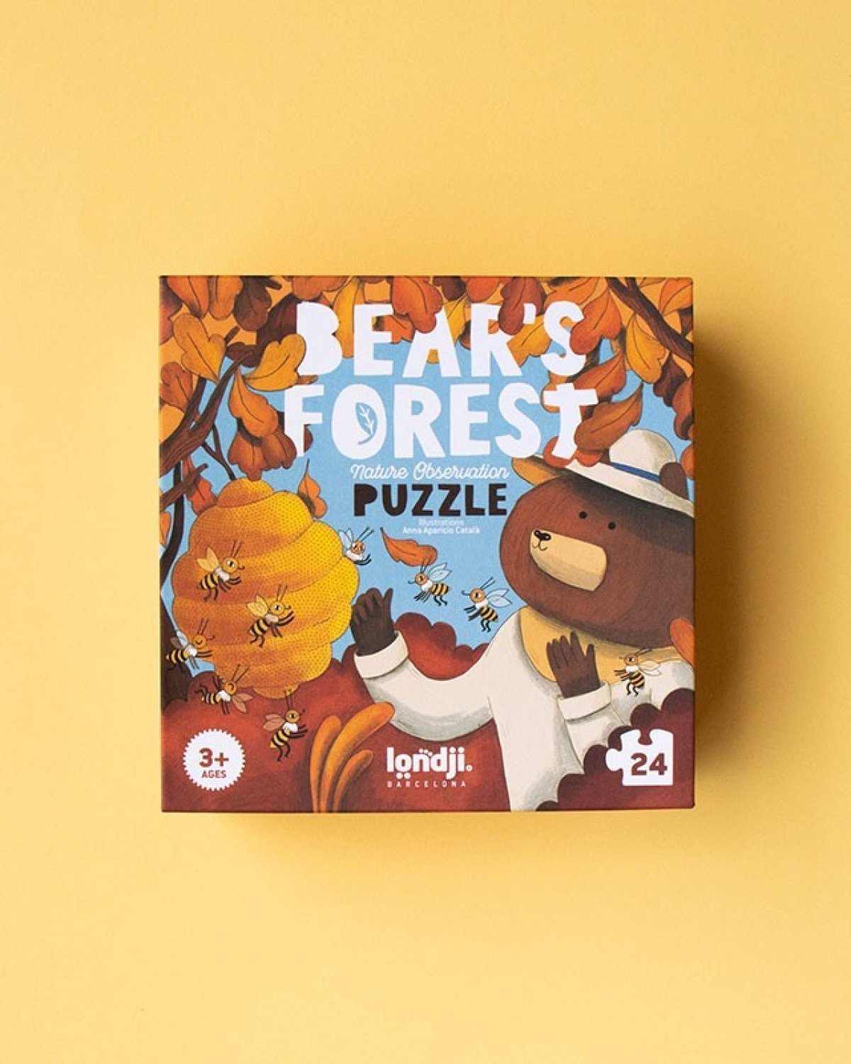 Puslespill og “Hvor er…”-spill – 2i1 Puslespill Barn 3år+ | Bear’s Forest