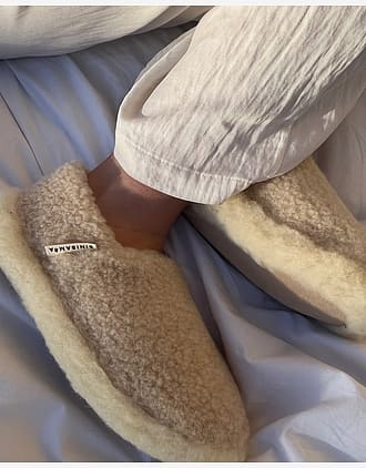 Ulltøfler Dame - Ullfleece og Skinn - 100% Merino | Mama Snuggle Slips