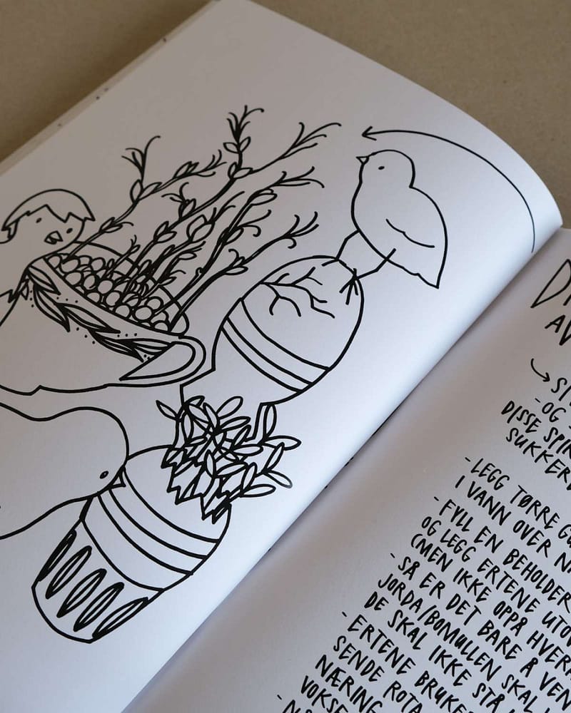 Fargeleggingsbok A4 m/ Påske Fargelegging - 100% Norsk | "Fargelegg Påsken"