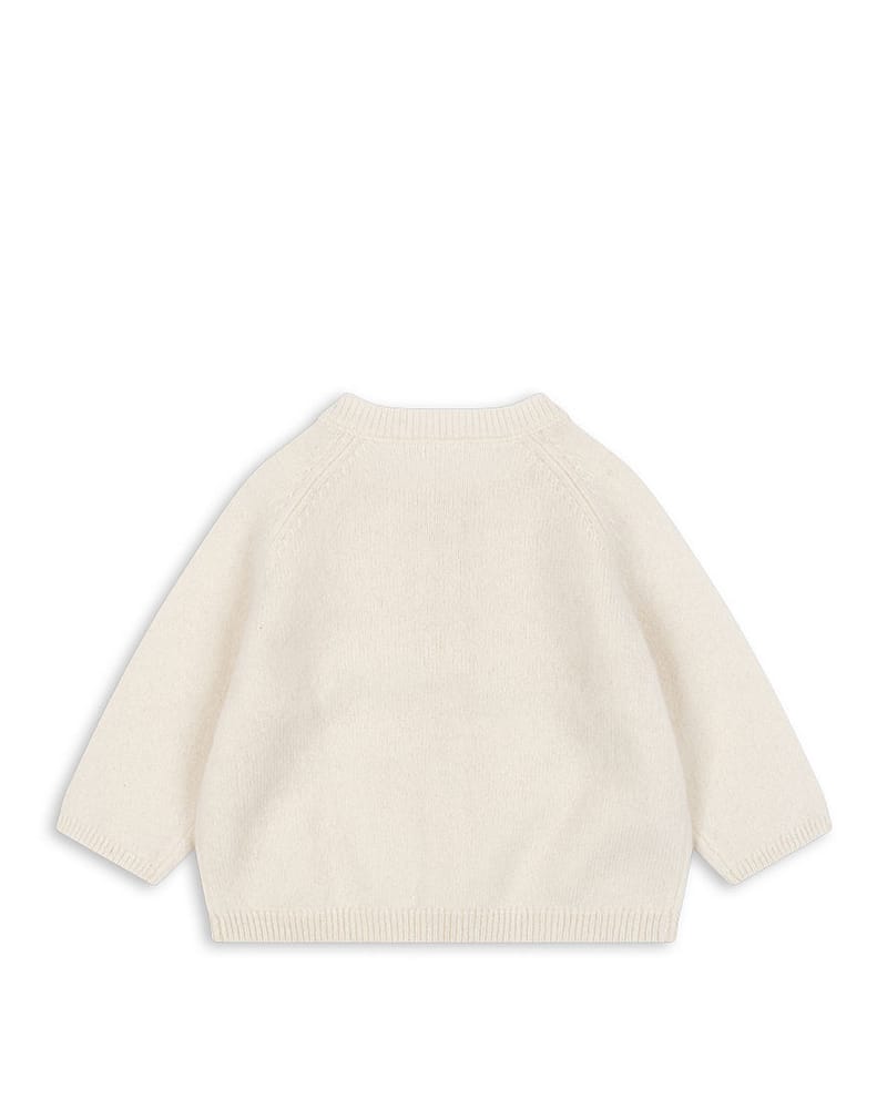 Ullcardigan Baby m/ Perlemorknapper - 100% Merino