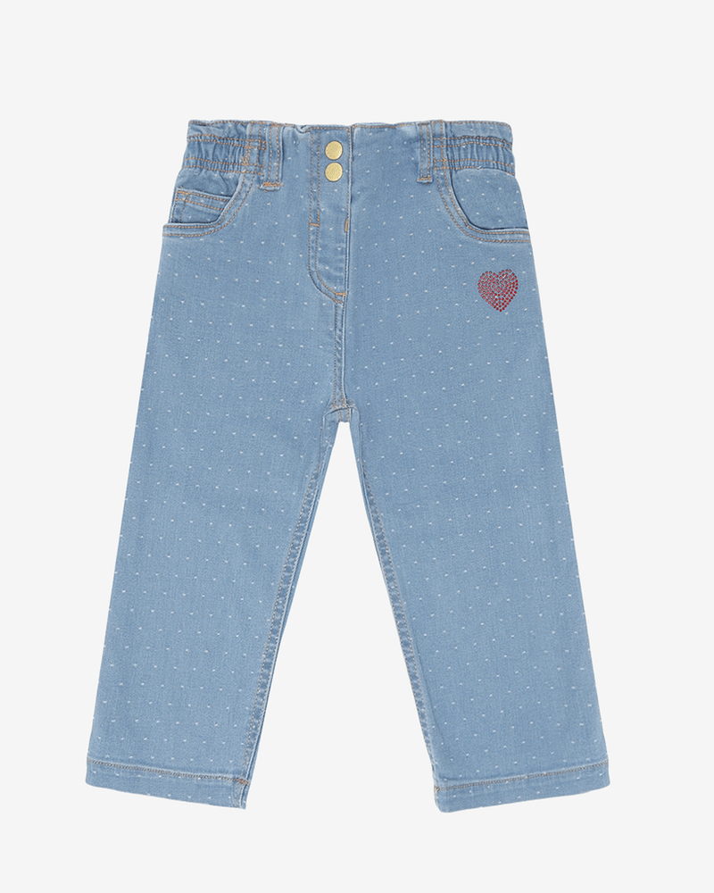 Denim Bukse Barn m/ Glitter Paljetter - 100&% Bomull | HCTheresa Dotty denim