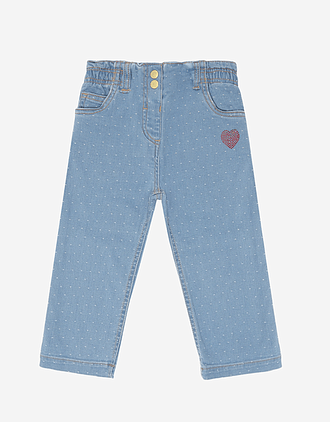 Denim Bukse Barn m/ Glitter Paljetter - 100&% Bomull | HCTheresa Dotty denim