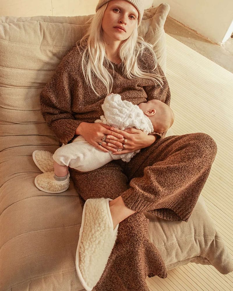 Ulltøfler Dame - Ullfleece & Skinn - 100% Merino | Mama Booties