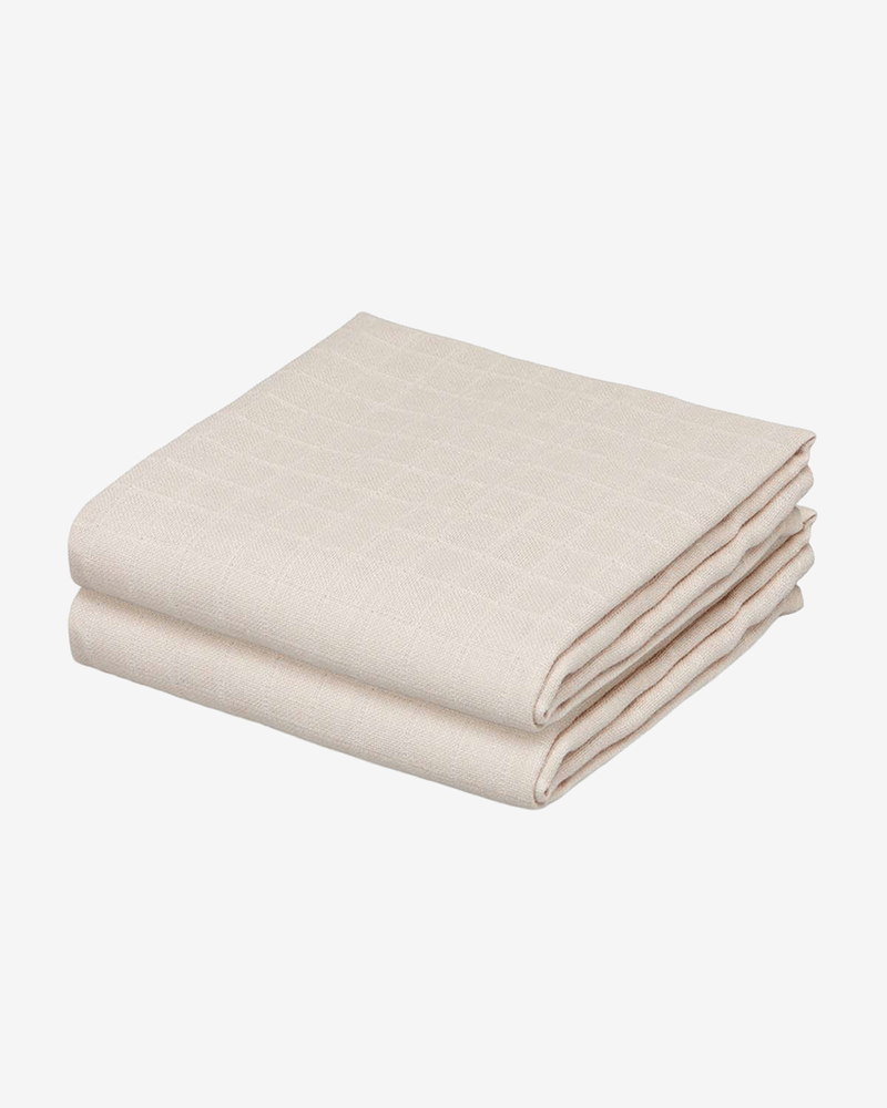 Gulpekluter Musselin 2pk - Økologisk | Gasskluter 70x70