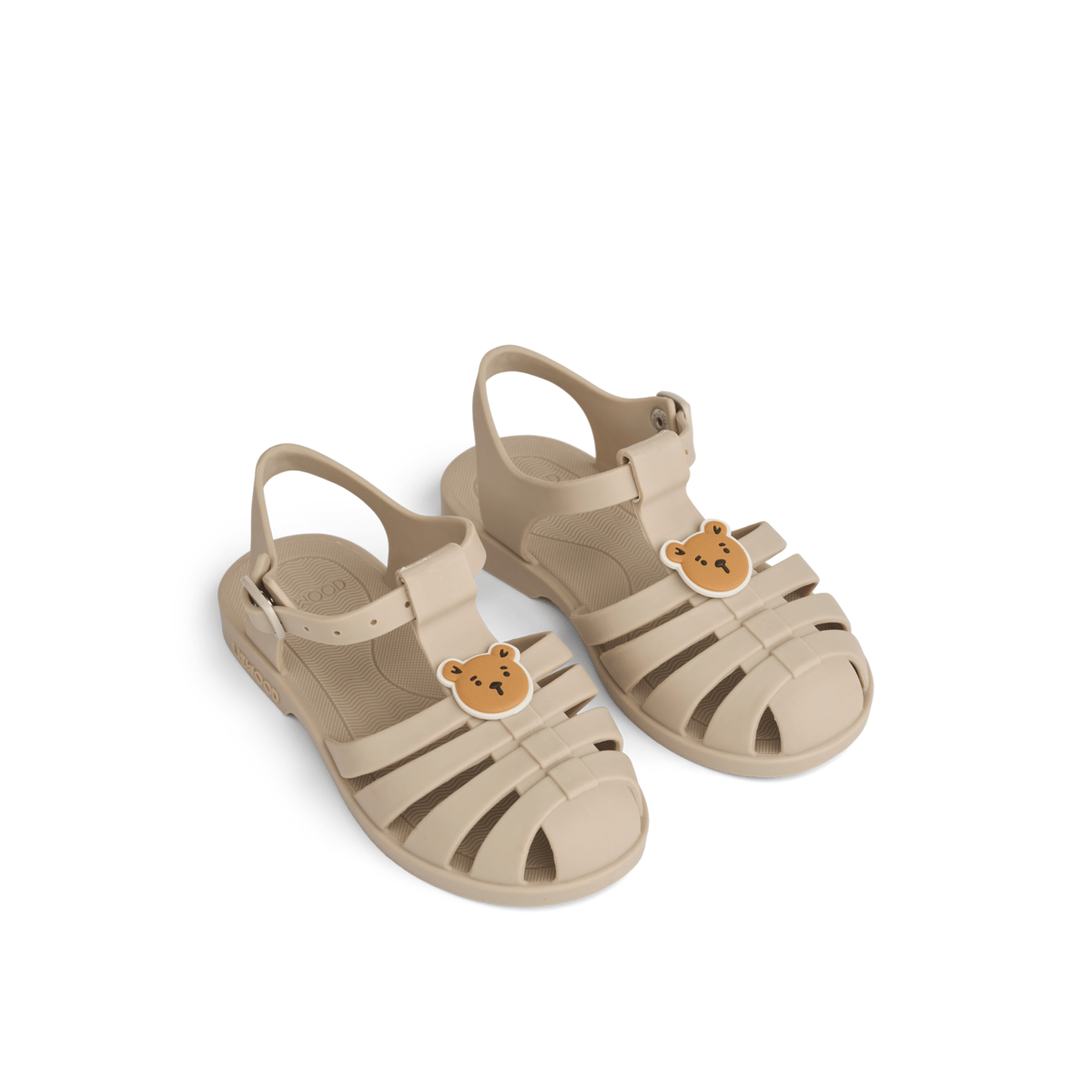 Badesandaler – 100% PVC-Gummi | Bre Sandals with Charms, Bear / Sandy