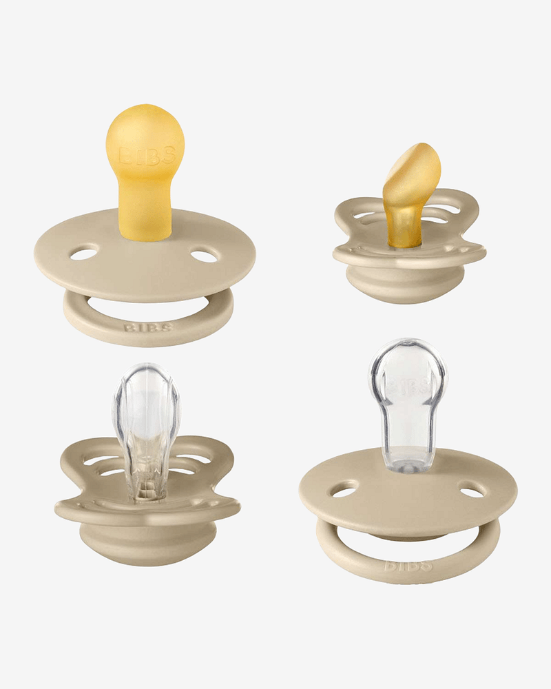 BIBS Try-it-Collection - Smokkepakke 4stk, Naturgummi | 0-6 mnd