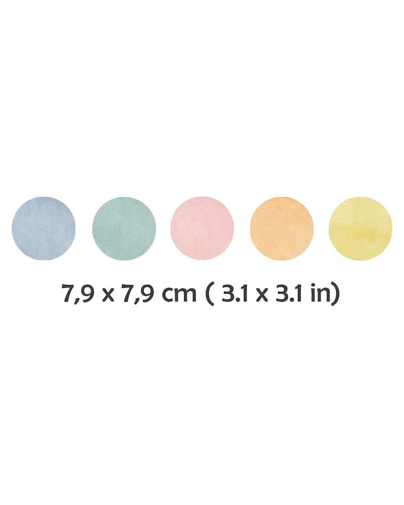 Wallstickers Prikker 50stk - ØKO Veggklistremerker Barnerom - Dots 7,9cm