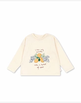 Bluse med Print & Glitter Paljetter - 100% Øko Bomull | Lin LS Tee